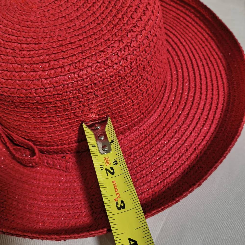 Betmar Vibrant Red Women's Wide Brim Hat - Picture 6 of 8